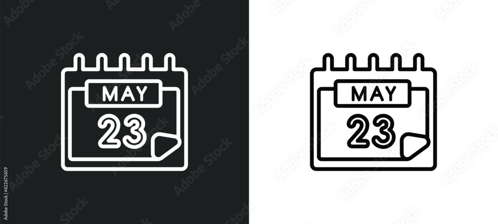Poster month calendar outline icon in white and black colors. month calendar flat vector icon from time and