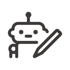 製品設計やアプリ開発やプログラミングに最適な、シンプルで使いやすいロボットAIアイコン4