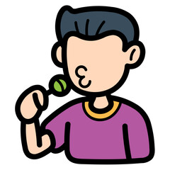 lollipop filled outline icon style