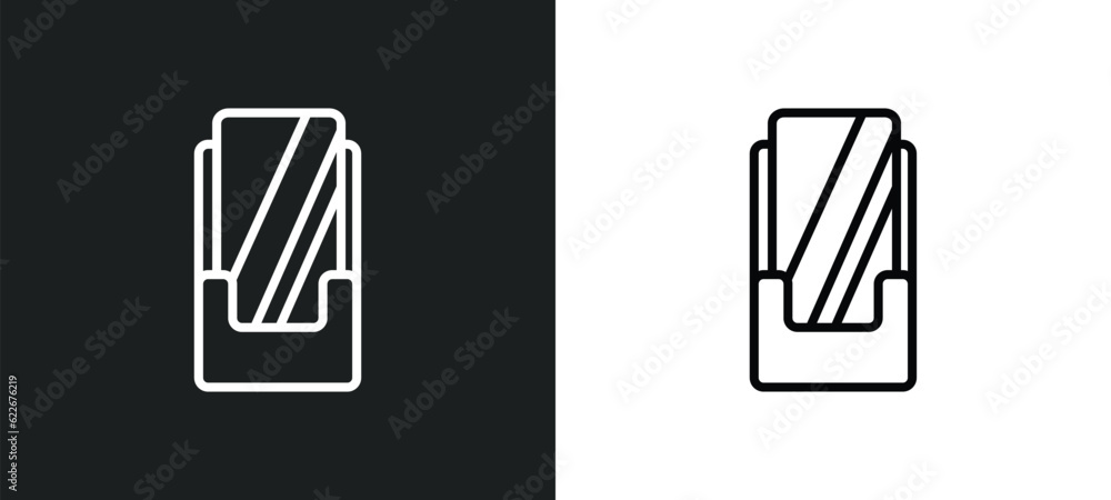 Poster dock outline icon in white and black colors. dock flat vector icon from technology collection for we