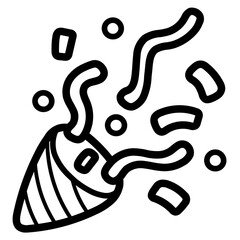 confetti line icon style