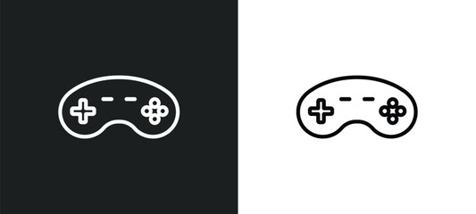 wireless gadget outline icon in white and black colors. wireless gadget flat vector icon from technology collection for web, mobile apps and ui.