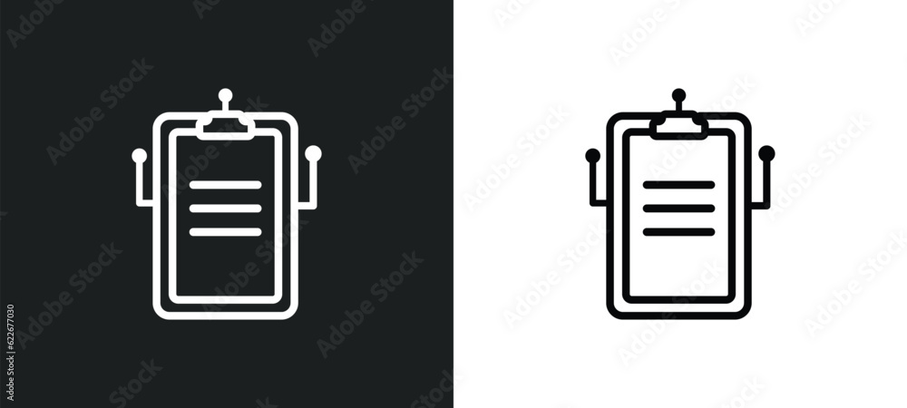 Aufkleber summary outline icon in white and black colors. summary flat vector icon from technology collection 