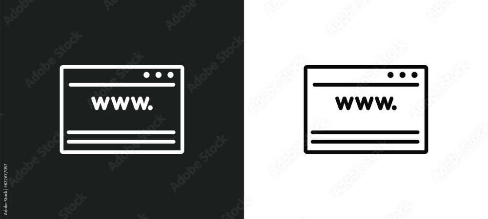 Poster web apps outline icon in white and black colors. web apps flat vector icon from technology collectio