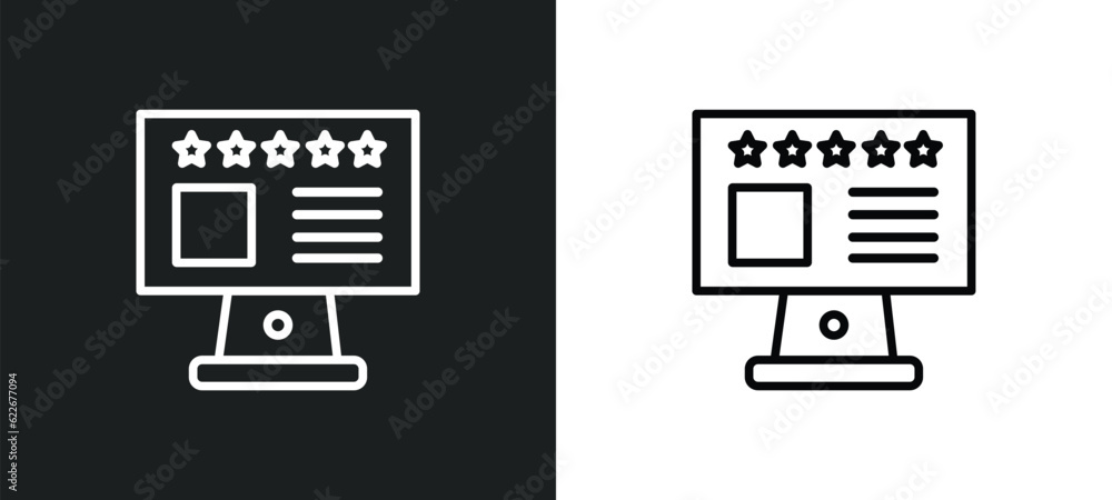 Poster internet value outline icon in white and black colors. internet value flat vector icon from technolo