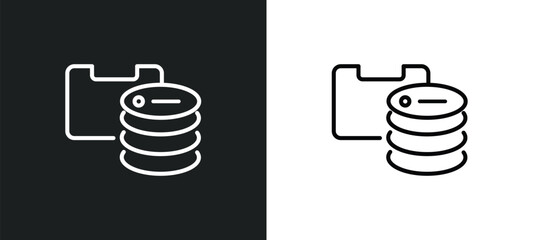 caching outline icon in white and black colors. caching flat vector icon from technology collection for web, mobile apps and ui.