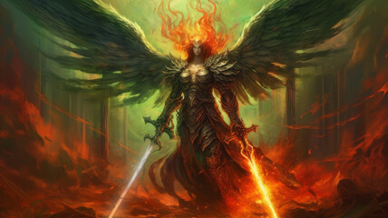 archangel warrior with sword.