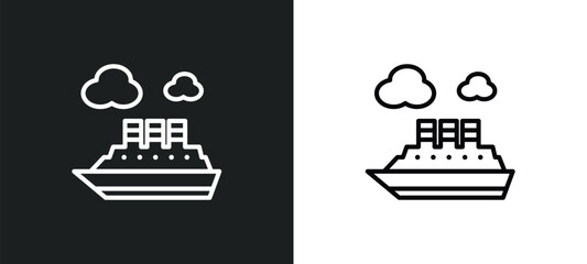 cruise outline icon in white and black colors. cruise flat vector icon from summer collection for web, mobile apps and ui.