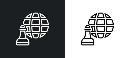 outline icon in white and black colors. flat vector icon from strategy collection for web, mobile apps and