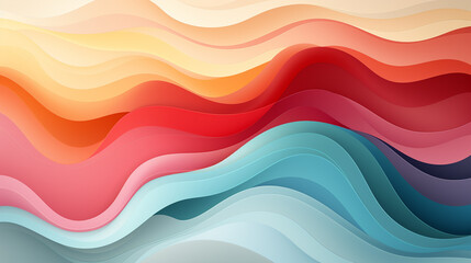 Obraz premium Whimsical Waves Pattern Design Landscape