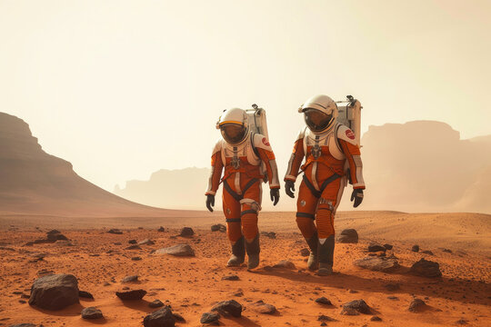 Mars Landing Success: Astronauts Take a Bold Step. Generative AI