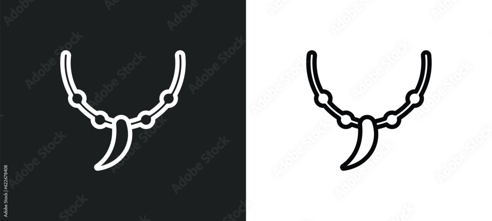 Aufkleber amulet outline icon in white and black colors. amulet flat vector icon from stone age collection for