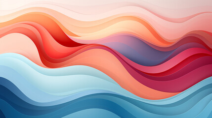 Fototapeta premium Whimsical Waves Pattern Design Landscape