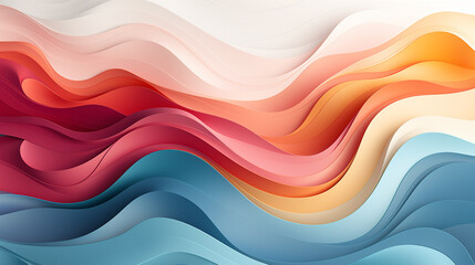 Whimsical Waves Pattern Design Landscape