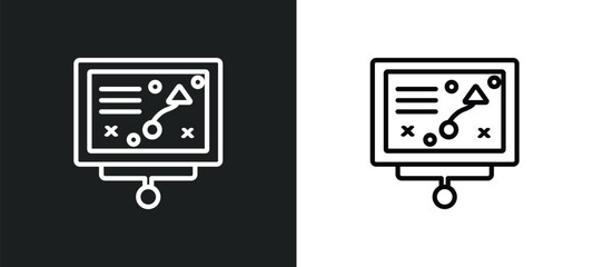 strategy sketch outline icon in white and black colors. strategy sketch flat vector icon from startup stategy and collection for web, mobile apps and ui.