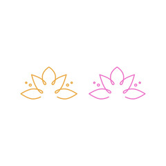 LOTUS AYURVEDA HOTEL RESORT, YOGA STUDIO SIGN SYMBOL LOGO CLIPART VECTOR ISOLATED ON WHITE