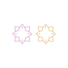 LOTUS AYURVEDA HOTEL RESORT, YOGA STUDIO SIGN SYMBOL LOGO CLIPART VECTOR ISOLATED ON WHITE