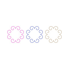 Luxury Ornamental Sign Symbol Logo Vector isolated on White