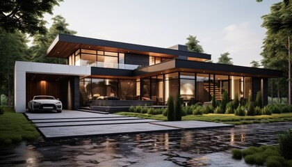 Fototapeta premium house model with a beautiful view
