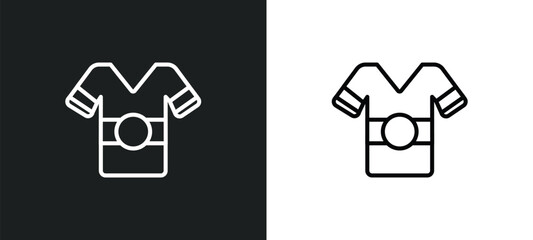 american football player black t shirt cloth outline icon in white and black colors. american football player black t shirt cloth flat vector icon from sports collection for web, mobile apps and ui.
