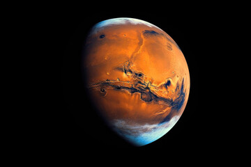 Mars' Breathtaking Scenery. Generative AI