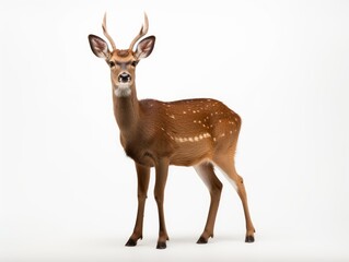 Deer isolated on white