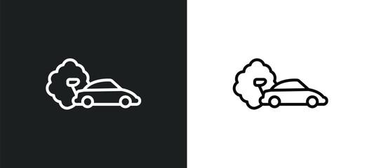drift car outline icon in white and black colors. drift car flat vector icon from sports collection for web, mobile apps and ui. © Digital Bazaar