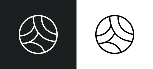 volleyball outline icon in white and black colors. volleyball flat vector icon from sport collection for web, mobile apps and ui.