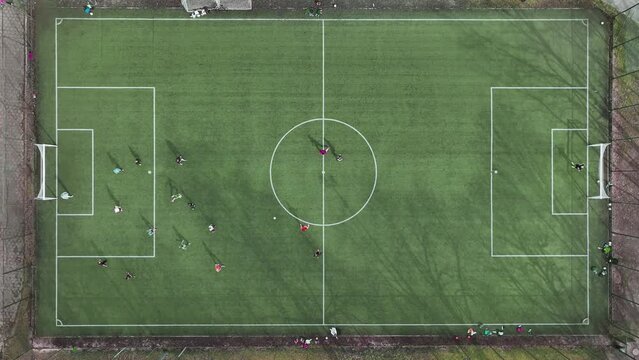 Top view of the school playground.