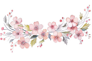 Naklejka premium Beautiful flowers sakura isolated on white