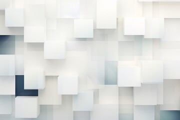 Minimalist Abstract Background of Geometric Shapes in Varying Shades of White Created with Generative AI