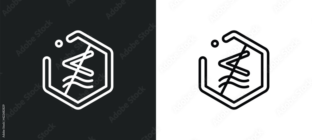 Poster greater and not approximately equal to outline icon in white and black colors. greater and not appro