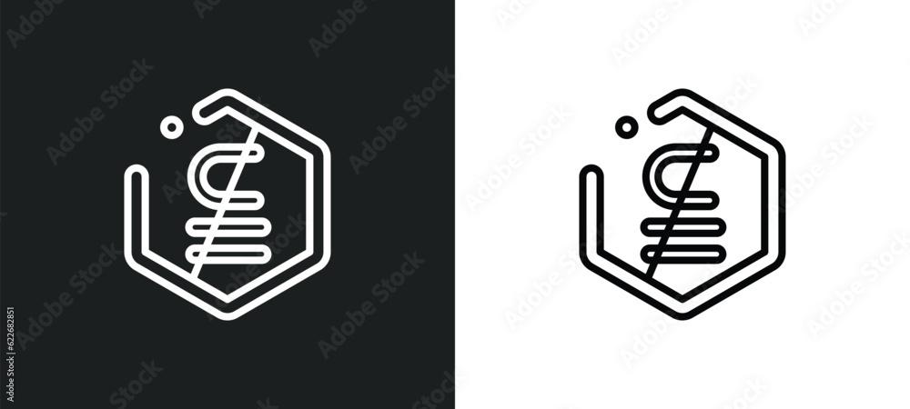 Poster is not a sub outline icon in white and black colors. is not a sub flat vector icon from signs collec