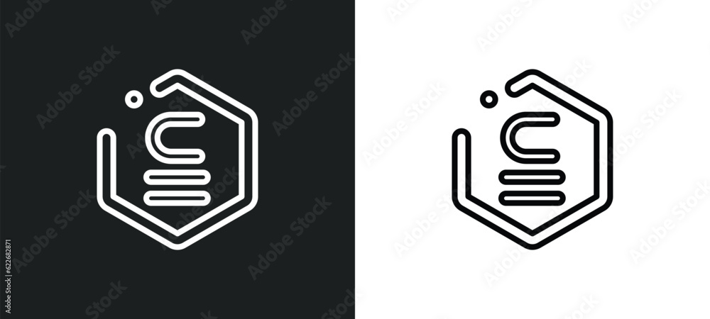 Poster is a sub of outline icon in white and black colors. is a sub of flat vector icon from signs collecti