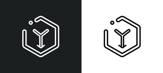 the intersection of outline icon in white and black colors. the intersection of flat vector icon from signs collection for web, mobile apps and ui.
