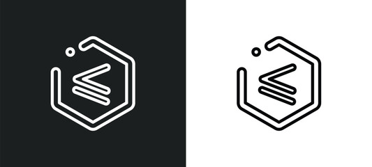 is less than or equal to outline icon in white and black colors. is less than or equal to flat vector icon from signs collection for web, mobile apps and ui.