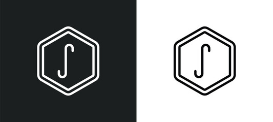 integral outline icon in white and black colors. integral flat vector icon from signs collection for web, mobile apps and ui.