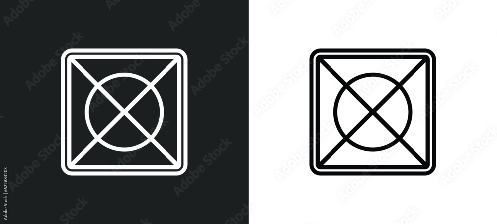 Poster do not dry outline icon in white and black colors. do not dry flat vector icon from signs collection