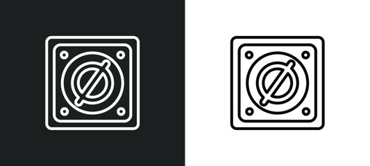 empty outline icon in white and black colors. empty flat vector icon from signs collection for web, mobile apps and ui.