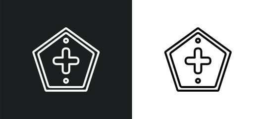 positive outline icon in white and black colors. positive flat vector icon from signs collection for web, mobile apps and ui.