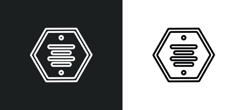 align center outline icon in white and black colors. align center flat vector icon from signs collection for web, mobile apps and ui.