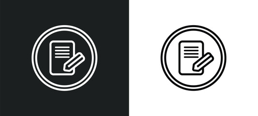 outline icon in white and black colors. flat vector icon from signs collection for web, mobile apps and