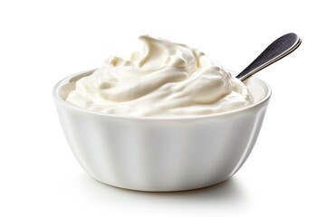 Fototapeta na wymiar vanilla ice cream on white background