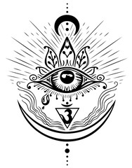 Meditation Yoga Chakra Symbol Drittes Auge - 622684605