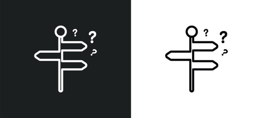 lost outline icon in white and black colors. lost flat vector icon from signaling collection for web, mobile apps and ui.
