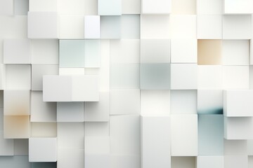 Minimalist Abstract Background of Geometric Shapes in Varying Shades of White Created with Generative AI