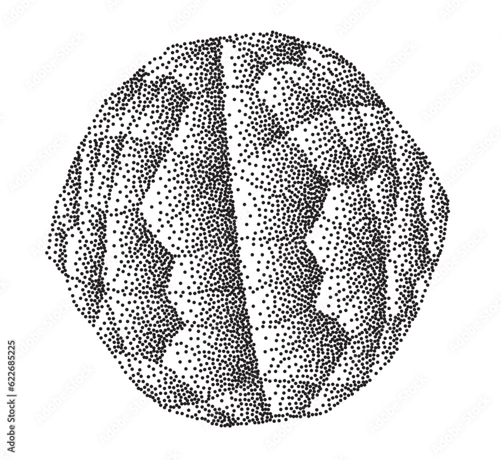 Poster wireframe sphere vector with stipple gradient
