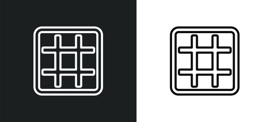 assembly area outline icon in white and black colors. assembly area flat vector icon from shapes collection for web, mobile apps and ui.