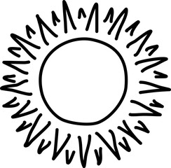 hand drawn sun icons