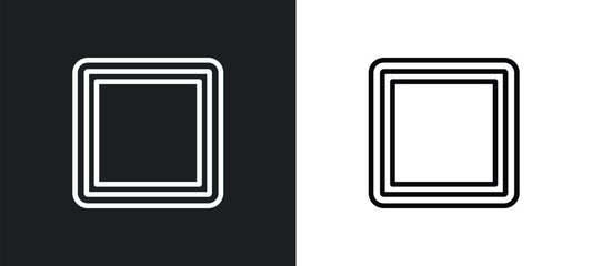 rounded rectangle outline icon in white and black colors. rounded rectangle flat vector icon from shapes collection for web, mobile apps and ui.
